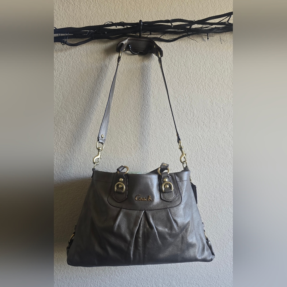 Coach Gold Leather Ashley Shoulder Bag